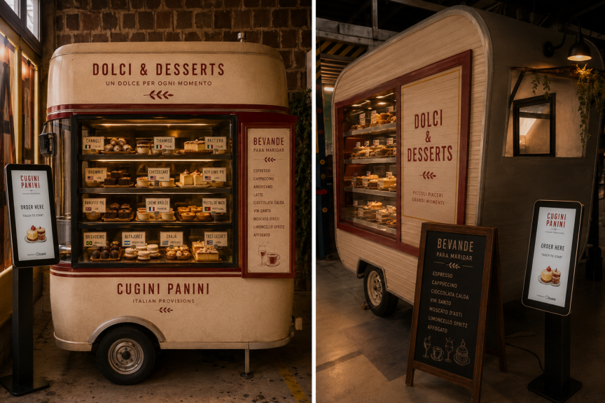 Cugini Panini Dolci and Desserts cart render