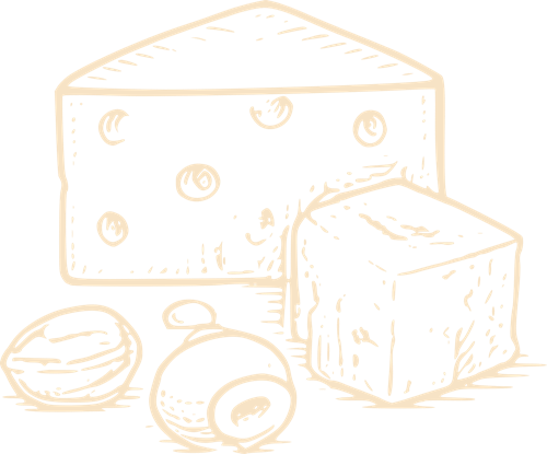 Imported cheeses illustration