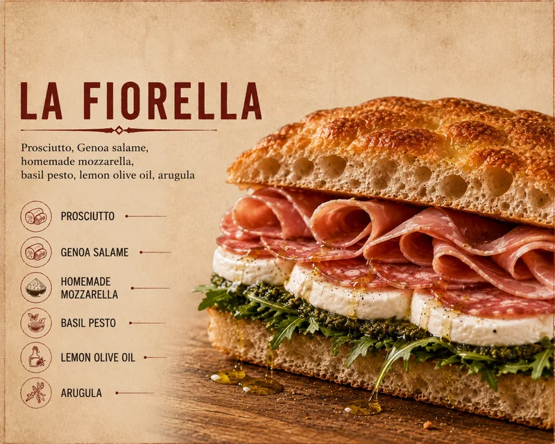 La Fiorella on schiacciata bread
