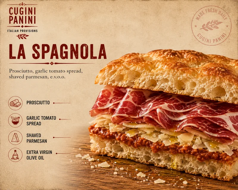 La Spagnola on schiacciata bread