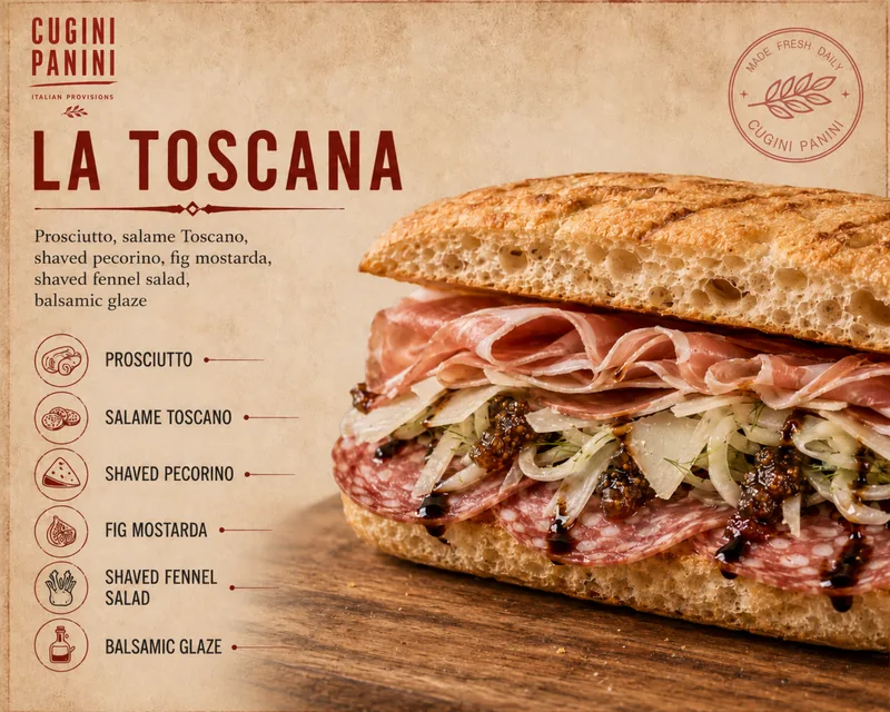 La Toscana on schiacciata bread